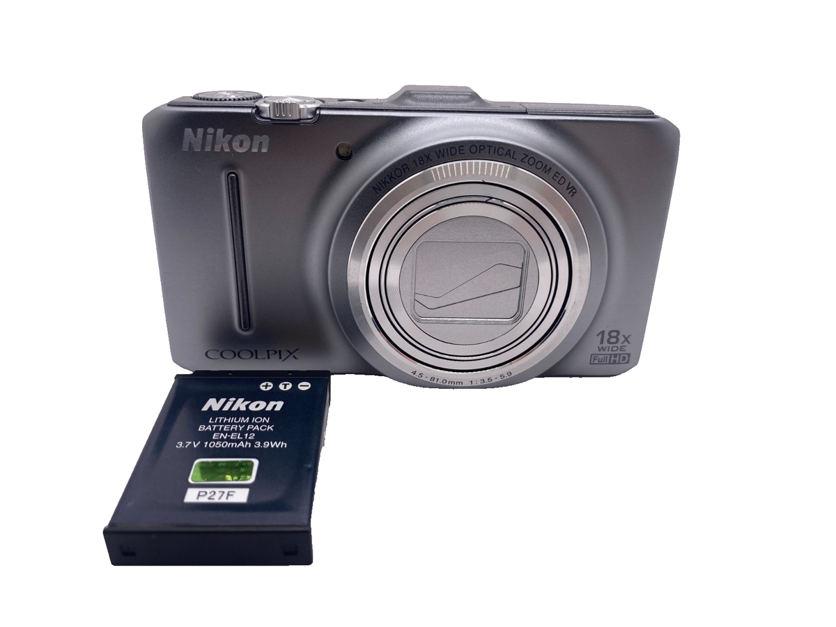 Nikon COOLPIX S9300 Silver 16.0MP Compact Digital Camera 18x Opt