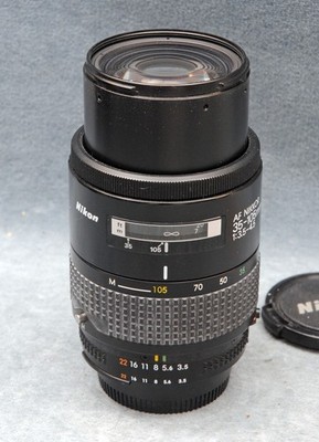 NIKON AF NIKKOR 35-105MM f3.5-4.5 ZOOM LENS WITH CAPS - JAPAN - V1
