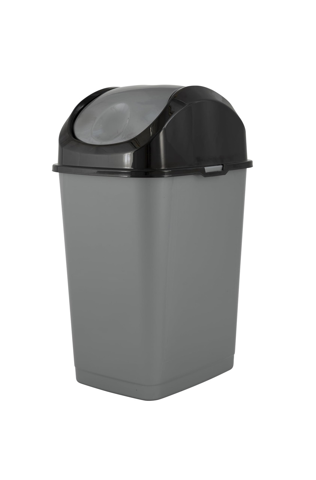 Small 2.5 Gallon Plastic Trash Can with Swing Top Lid, Compact Slim Waste Bin...