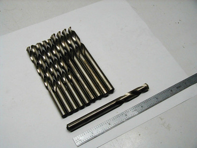 (10) Precision Twist Drill Bits 21/64 & .3710 USA