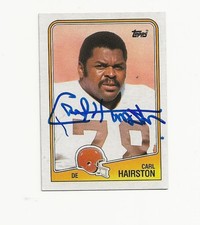 CARL   HAIRSTON    BROWNS       AUTOGRAPHED    CARD