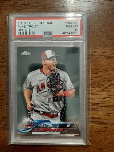 Mike Trout - 2018 Topps Chrome Update  PSA 10  Cracked Slab Read Description