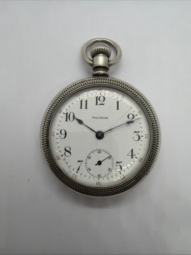 1898 Waltham 18s Fancy Damakeened 83 Model Antique Pocket Watch Running ￼