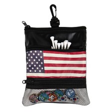 Multifunctional Golf Accessories Pouch 3 Zippered Compartments for Golf Tee...