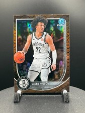 2025-26 Bowman Basketball CHROME Reptilian Refractor BCV-60 Jalen Wilson, Brookl