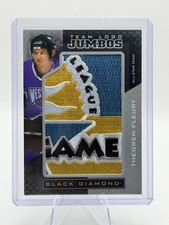 2021 Black Diamond Theoren Fleury Team Logo Puzzle All Star Jumbo Patch Flames
