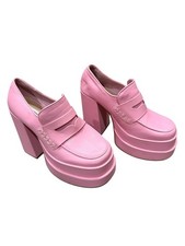 Steve Madden Mega Platform Pink Penny Loafer Block Heel Catelyn Style