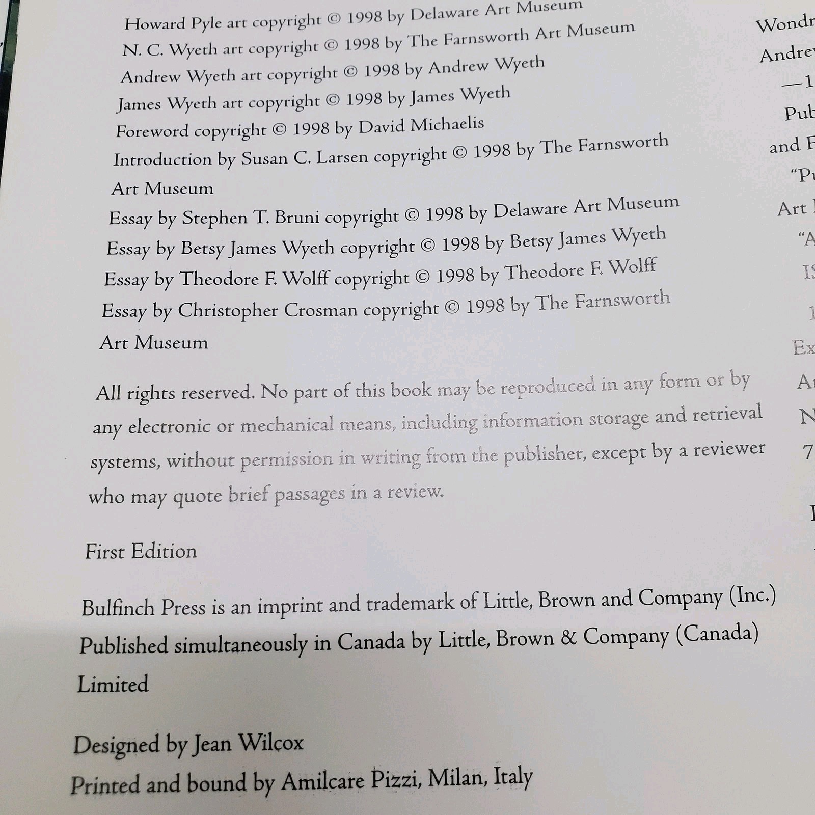 Wondrous Strange Wyeth Tradition Art Book Hardcover Howard Pyle Andrew James