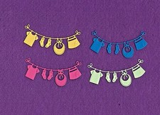 BABY CLOTHES die cuts scrapbook cards