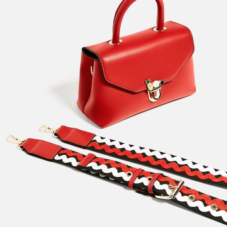 BNWT ZARA RED MINI CROSSBODY BAG WITH FASTENING REF. 4329