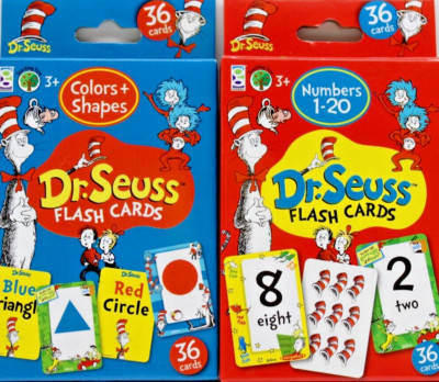 Dr. Seuss Learning Color Shapes Numbers Flash Cards Games Kappa Lot of 2