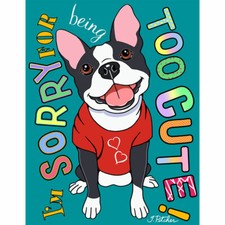 Boston Terrier "Dog Says" Decorative Flag