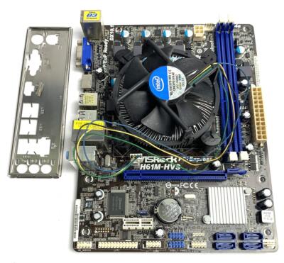 ASRock Mainboard H61M-HVS DDR3 mATX LGA1155 inkl. CPU i3-2100/Slotblende/Kühler