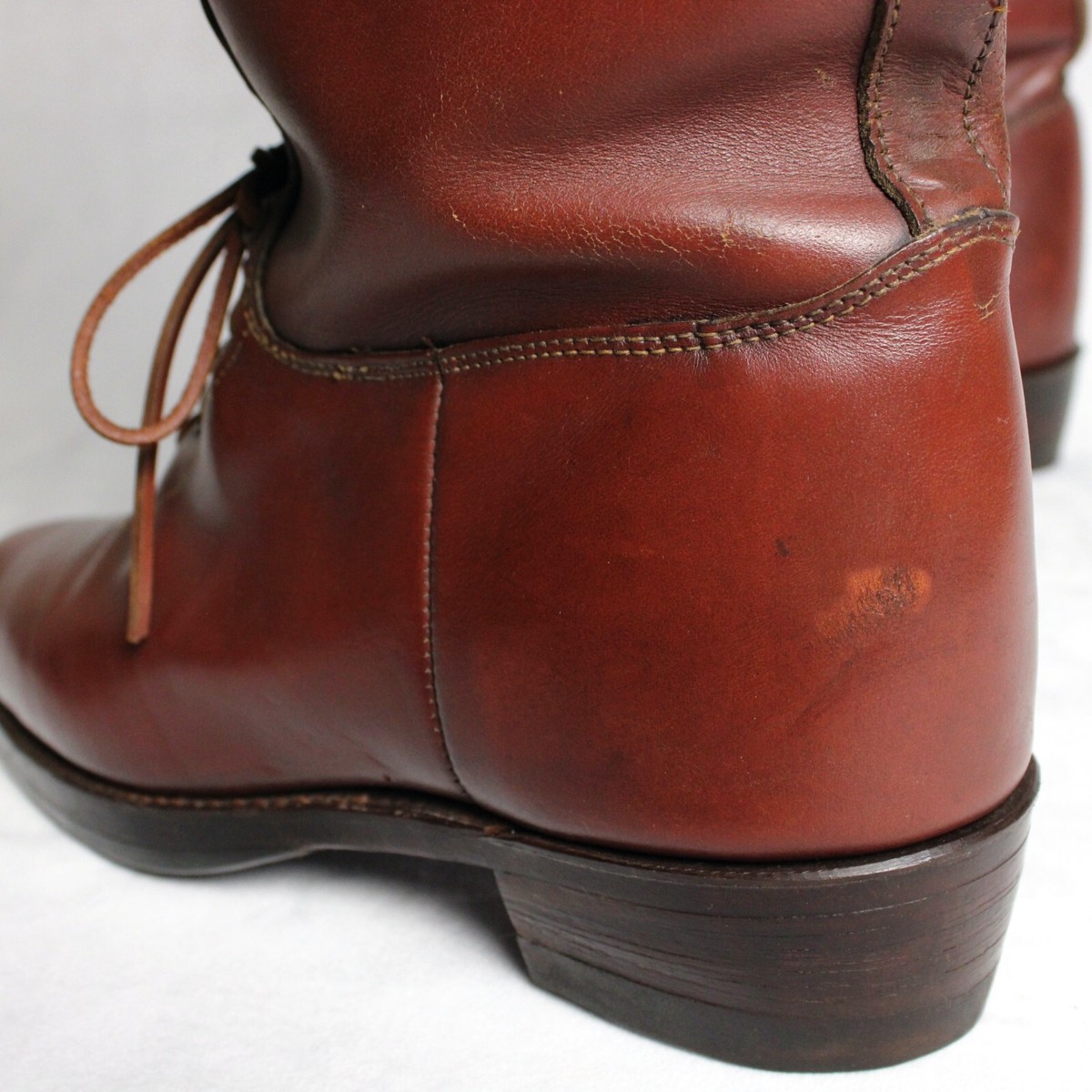 Vintage 1930s 1940s USA Leather Cavalry / Motorcycle Boots Vintage 1930s 1940s USA Leather Cavalry / Motorcycle Boots