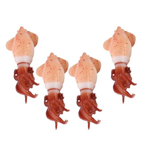 4 Pcs Simulation Squid Realistic Figurines Lifelike Animal Model - Picture 5 of 12