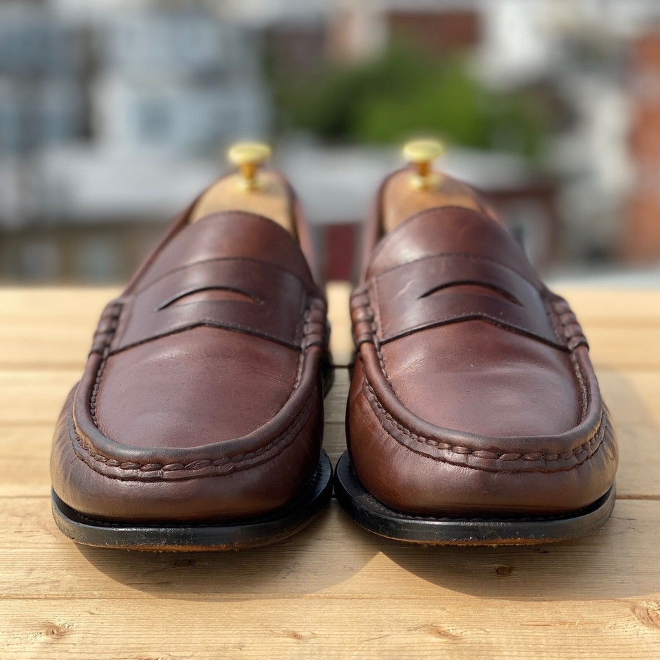 Brooks Brothers Westport Penny Loafers Size 10 D Brown Leather Shoes