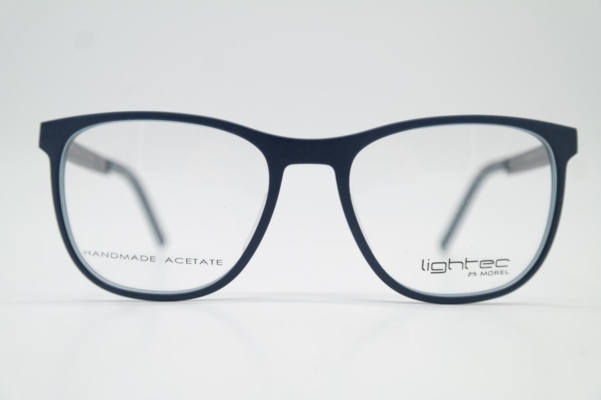 Lunettes Lightec MOREL 8094L Bleu Argent Oval Monture De Lunettes