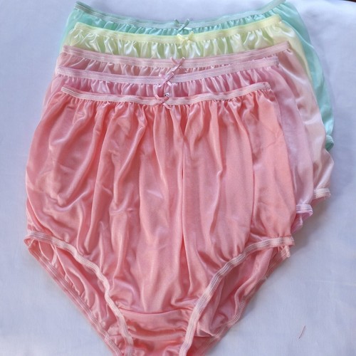 6 Plus Underwear Women Panties Silky Light Soft Nylon Briefs High Waist 44"-50" - Picture 4 of 14