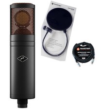Antelope Audio Edge Duo Condenser Microphone, Matte Black w/ Cable  Pop Filter