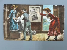 1880s David BRADLEY PLOWS FARM Advertising TRADE CARD