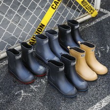 Mens Womens Ankle Wellington Rain Boots Wellies Garden Festival Working Shoes UK