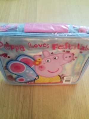 Quality Peppa Pig Kids Childrens Zipped School Book Bag Primary