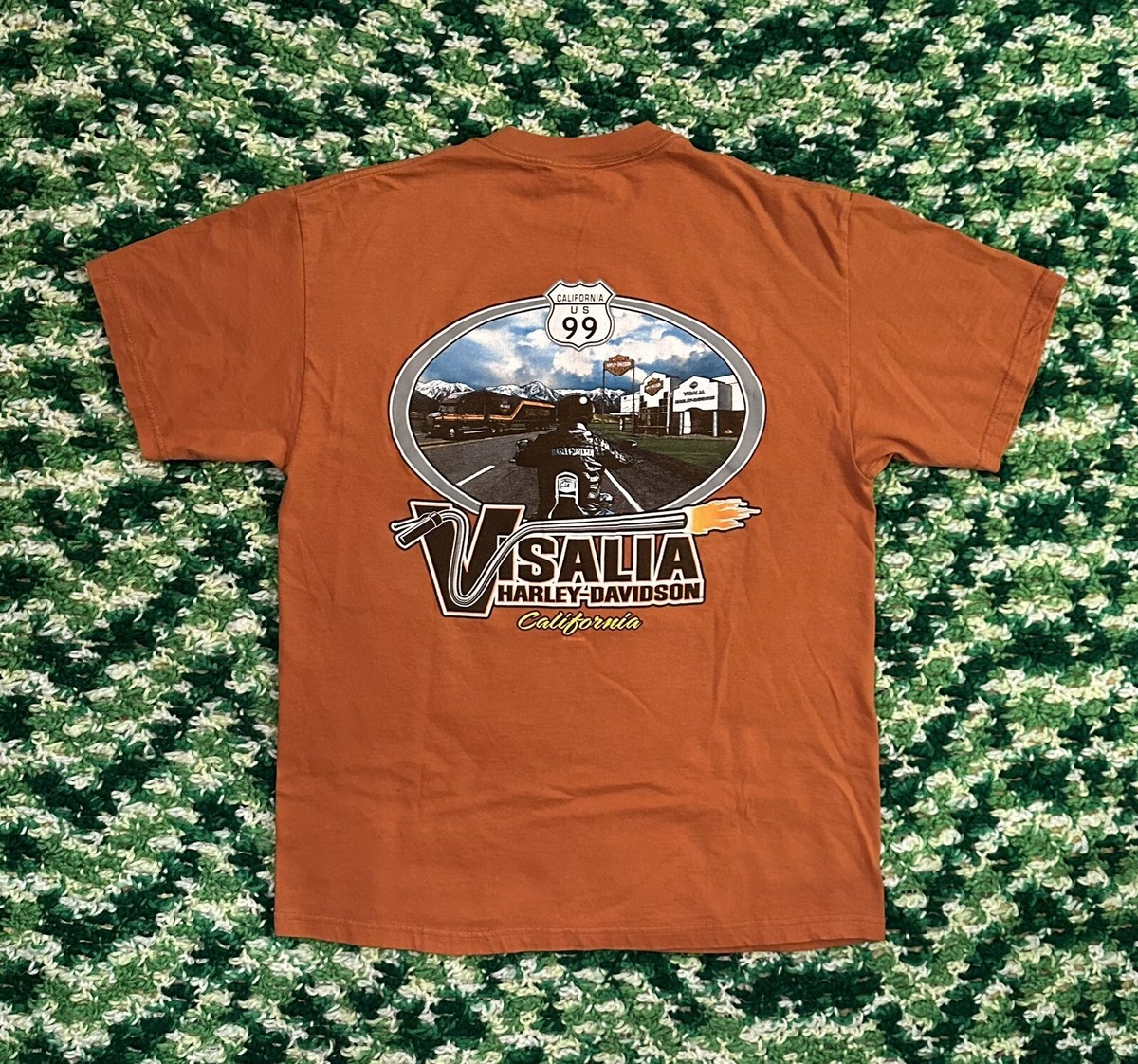Harley-Davidson ポロシャツ L made in USA Vintage Harley Davidson T Shirt Size L Made In USA Visalia