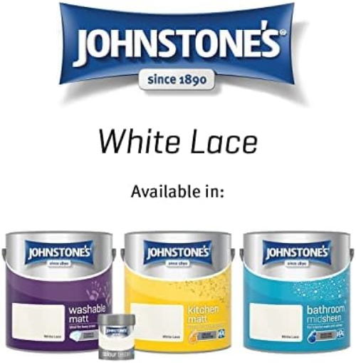 Johnstone's Paint Tester Pots Wall & Ceiling White Lace Emulsion