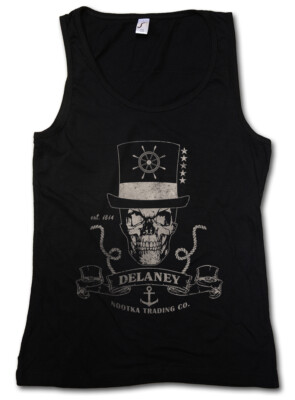 DELANEY NOOTKA TRADING CO. DAMEN TANK TOP Company James Taboo Logo Symbol Sign