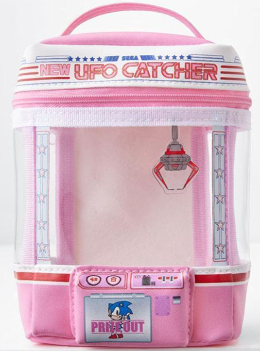 Saga Ufo Catcher Game Mini Pouch Bag Claw Machine Pink 2023 16cm