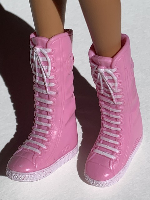 pink high top tennis shoes