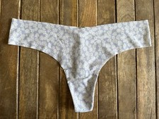 Vtg M Gilly Hicks Down Undies Lavender Ivory Thong Bikini Panties