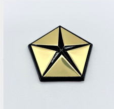 Tape Back Mopar Gold Pentastar Fender Emblems Fits Most 1967 - 1972 My2tgld