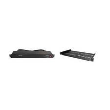 StarTech.com 8 Outlet Horizontal 1U Rack Mount PDU Power Strip, Black  1U Ve...