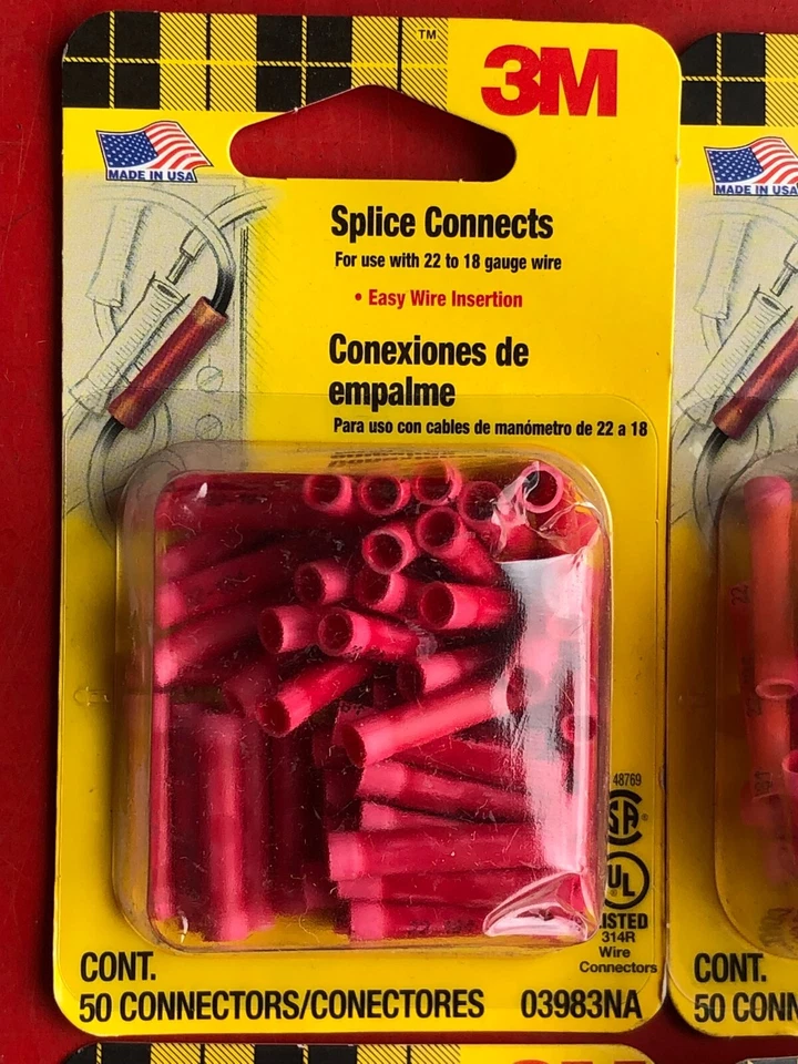 3M WIRE SPLICE CONNECTORS FOR USE WITH 22 - 18 GAUGE WIRE & 16 - 14 GAUGE WIRE - Image 2 of 4