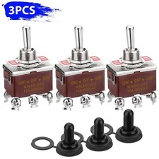 3X Heavy Duty DPDT ON/OFF/ON Toggle Switch 20A 125V/15A 250V Screw Terminals