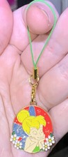 Gold Tinker Bell Charm Purse Keychain  Zipper Pull Attachment 