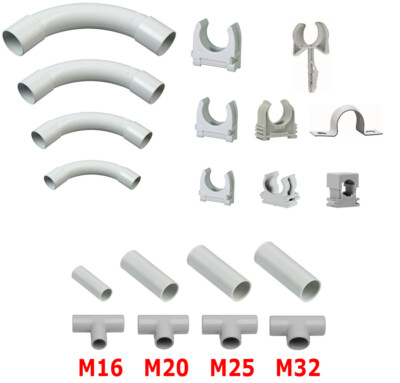 Steckbogen Steckmuffe Klemmschellen Rohrschellen Leerrohr M16 M20 M25 M32 Kopp