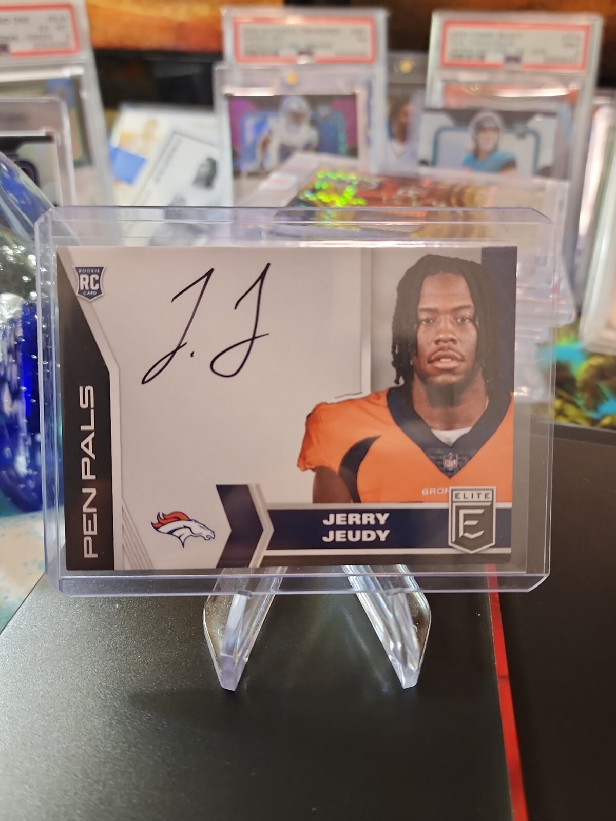 Jerry Jeudy RC 2020 Panini Elite Pen Pals Rookie Auto Autograph On Card Black