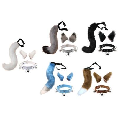 Kunstfell Katzenohren Fuchsschwanz Frauen Mädchen Halloween Kätzchen Cosplay Kostüm Kits