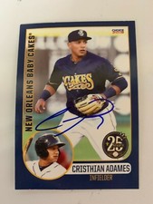 Christhian Adames 2018 Signed New Orleans Baby Cakes Team Card