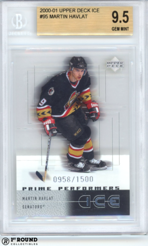 Martin Havlat RC BGS 9.5: 2000-01 Upper Deck Ice Rookie Card /1500 HGIP - Picture 1 of 3
