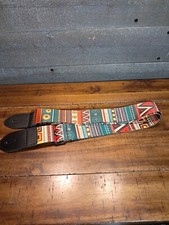 No Name Unknown Brand Nylon Black Guitar Bass Strap Adjustable 34"-59" Long