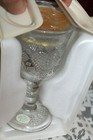 NOS AVON 1978 FOSTORIA Heart & Diamond Loving Cup 7” Clear pressed Glass — photo 6