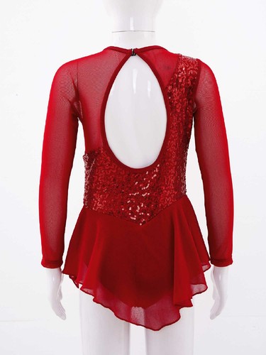 Kids Girls Ballet Dance Leotard Dress Gymnastics Figure Ice Skating Dancewear - Picture 6 of 74