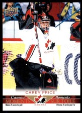 2021-22 Upper Deck Tim Hortons Team Canada UD Canvas Moments Carey Price #CM-2