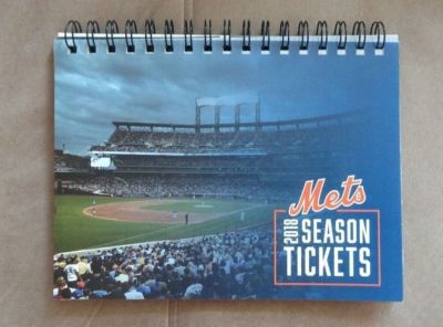 New York Mets 2015 2016 2017 2018 2019 Unused Season Tickets Past