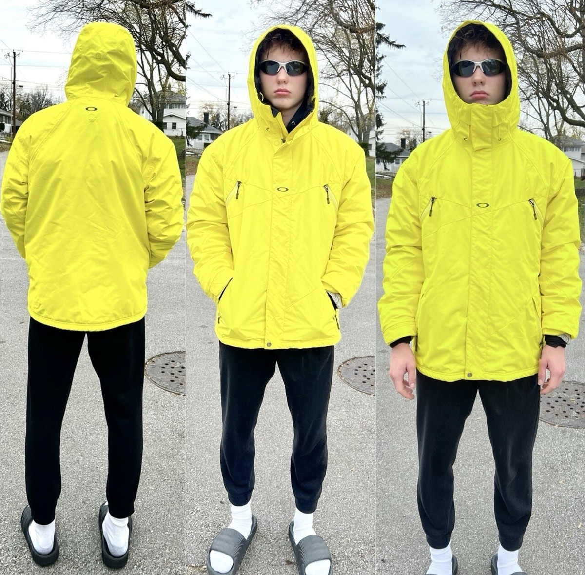 Oakley Icon Snowboarding Bright Yellow Performance Jacket SZ L