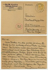 83784 - Postkarte - Helmstedt 19.2.1946 nach Göttingen