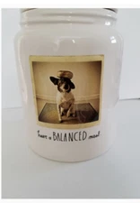 Rae Dunn Canister “ Have a BALANCED Meal” Pet Treat Holder Artisan Collection